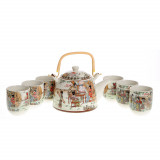 Set din ceramica cu print de poveste in stil asiatic