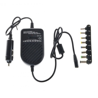 Incarcator auto cu tensiune reglabila pentru laptop-uri elSales ELS-JT-80, putere maxima 80 W, 8 conectori, foto