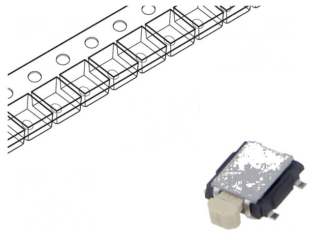 Micro&icirc;ntrerupător TACT SPST-NO 0,05A/12VDC SMT