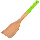 Spatula pentru gatit din lemn cu maner din silicon,30 cm, Oem