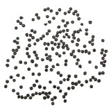 Decorațiuni nail art 1,5mm - strasuri rotunde &icirc;ntr-un săculeț, negre, 20buc, INGINAILS