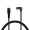 CABLU alimentare si date LOGILINK, pt. smartphone, USB 2.0, USB Type-C (T) la USB Type-C (T) la 180 grade, 1m, 2 x ecranat, aluminiu, negru, &quot;CU0190&quot;