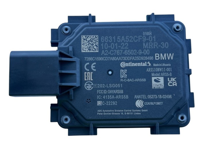 NEW OEM GENUINE BMW ACC RADAR 66315A52CF9-01 MMR-30 5 G60 7 i7 G70 2 U06 Serie X U11 X1 / X2 iX I20 U06 U11 G05 G06 G07 - 5A52CF9