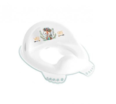 Reductor wc copii antialunecare Tega W&amp;amp;F Little Fox White-Green GreatGoods Plaything foto