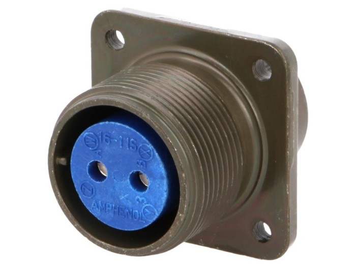 Conector circular mamă, 2 pini