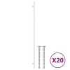 Manere de dulap, 20 buc., argintiu, 480 mm, otel inoxidabil