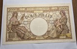 Bancnota 2000 Lei 1944 Octombrie, XF++, Filigran BNR, Rară, Colecție