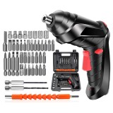 Set surubelnita electrica fara fir, Chucai, 47 accesorii, Baterie reincarcabila cu litiu de 3.6V, Negru