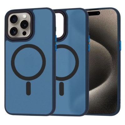 Husa pentru iPhone 15 Pro Max - Techsuit HaloFrost&amp;nbsp;MagSafe Series - Deep Blue foto