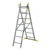 Scara aluminiu, Metalkas, 2 tronsoane, 7 trepte, max 150 kg, 1.9-2.9 m