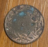 5 bani 1867, Watt, Rom&acirc;nia, uzată