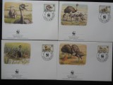 Uruguay-WWF Pasarea Nandu-set complet FDC