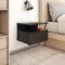 Noptiere suspendate, 2 buc., negru, 40x31x27 cm, lemn prelucrat