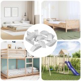 vidaXL Piuliță semilună 12 pcs Alb M6 Polipropilenă 864449