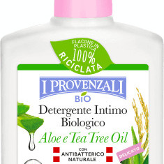 Săpun lichid intim I PROVENZALI cu aloe vera bio și ulei de arbore de ceai, 200 ml