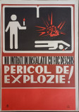 HST PM232N Afiș protecția muncii Pericol de explozie, 1983