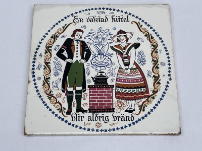 Gresie - ceramica RAKO M54, Made in Czechoslovakia, port popular suedez foto
