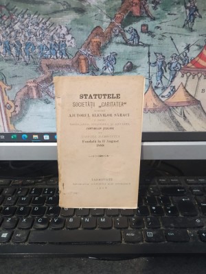 Statutele Societății Caritatea pentru ajutorul elevilor săraci și pentru &amp;icirc;nființarea, susținerea și ajutarea cantinelor școlare.. T&amp;acirc;rgoviște 1908, 054 foto
