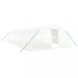 Cumpara ieftin Sera cu cadru din otel, alb, 60 m&sup2;, 12x5x2,3 m