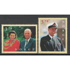 Norvegia 1997 MNH - A 60-a aniversare a Regelui si a Reginei, nestampilat