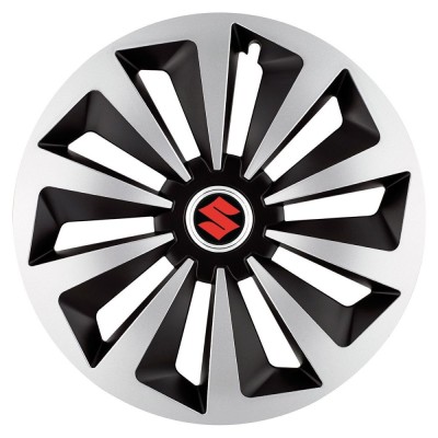 Set 4 capace roti Fox Gri-Negru R17 pentru gama auto Suzuki foto