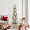 VidaXL BraddeCrăciunartificial cu suport Alb 180cm PVC 3396103