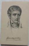 Gravura tip Carte postala Napoleon Bonaparte Locotenent