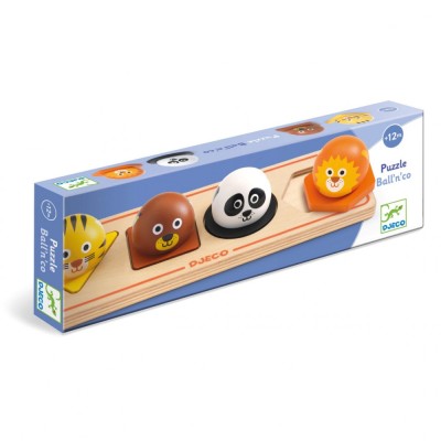 Puzzle din lemn Animale salbatice, Djeco foto
