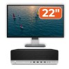 Pachet Calculator Second Hand HP EliteDesk 800 G4 SFF, Intel Core i5-8500 3.00 - 4.10GHz, 8GB DDR4, 256GB SSD + Monitor 22" NewTechnology Media
