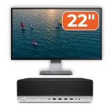 Pachet Calculator Second Hand HP EliteDesk 800 G5 SFF, Intel Core i5-9400 3.00-4.40GHz, 8GB DDR4, 256GB SSD + 22&amp;quot; Monitor NewTechnology Media