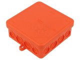 Carcasă cutie de conexiuni 100x100x40mm IP55 roșu