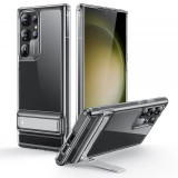 Husa antisoc Samsung Galaxy S23 Ultra ESR Air Shield Boost Kickstand Transparenta