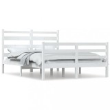 Cumpara ieftin Cadru de pat, 120x200 cm, lemn masiv de pin, alb