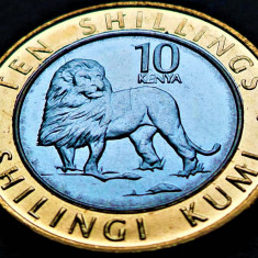 Moneda exotica bimetal 10 SHILING - KENYA, anul 2018 * cod 291 = UNC