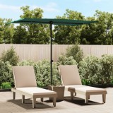 Umbrelă de soare grădină vidaXL, st&acirc;lp aluminiu, verde, 2x1.5m, reglabilă, protecție UV