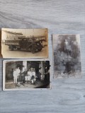 Lot 3 fotografii originale de colecție, perioadă interbelică &ndash; Camion Ziarul Rom&acirc;nia, Calea Moșilor, Militar