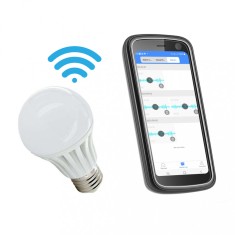 Bec 12W - Cu Microfon &amp;amp; Reportofon Spion Wi-Fi 128GB - Ascultare In Timp Real foto