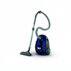 Aspirator cu sac Electrolux Ultra Silencer EUSC62-DB, putere 600 W, capacitate 3.5 L, filtru evacuare lavabil, albastru foto