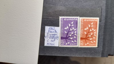 1962-Franta YT=1358-1359 Europa 2val c set MNH foto