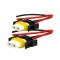 Set 2 mufe ceramice auto drepte, soclu hb4 / 9006, rezistente la temperaturi inalte, cu cablu siliconic