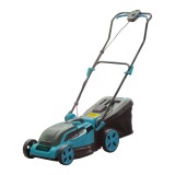 Cumpara ieftin Masina de tuns gazon Detoolz, 2 x 18 V, 380 mm, 36 l, roti mari, design robust