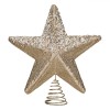 V&acirc;rf Brad, Stea Din Spumă, Bej Ninsa, Glitter, 30cm, Oem
