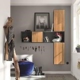 Raft de perete H&uuml;lsta, lemn, gri inchis, 37,5 x 39,2 x 37,5 cm