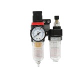 Filtru aer si ungator cu regulator de presiune, max. 1 MPa (10 bar), racord 1/4, temperatura 5-60 C, carcasa policarbonat