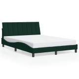 Cumpara ieftin Cadru de pat fara saltea, Hanko, verde inchis, 120x200 cm, catifea