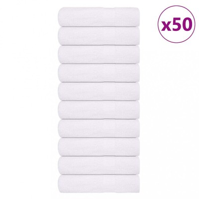 vidaXL Prosoape de m&amp;acirc;nă 50 buc alb 50x100 cm 360 g/m&amp;sup2; 100% bumbac 136652 foto