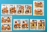 TIMBRE ROM&Acirc;NIA LP 1582/2002 Cetăți săsești din Transilvania Serie &icirc;n pereche MNH