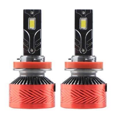 Set 2 LED-Uri Auto Techstar&amp;reg; P14, H11, 120W, 18000 Lumeni, 6000K, 12-24V, Unghi Fascicul 360&amp;deg;, CSP 3570, Canbus, Radiator Aluminiu, Racire Cooling Tec foto