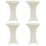 Husa de masa cu picior &Oslash;70 cm, 4 buc., crem, elastic
