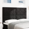 VidaXL Tablie LED , design Diamond Blocks, neagră, 144 cm, din catifea